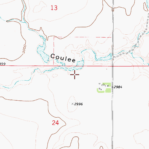 Topographic Map of Sour Apple Dam, MT