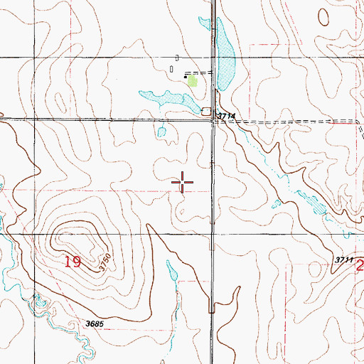 Topographic Map of Cloudy Day Dam, MT