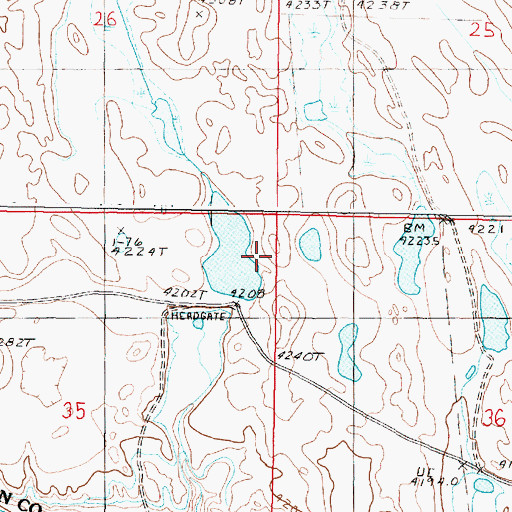 Topographic Map of Young Sun Dam, MT