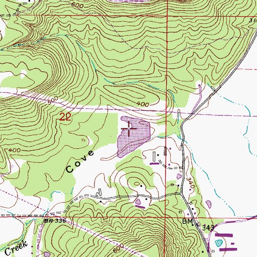 Topographic Map of West Fork Point Remove Creek Site 17 Dam, AR
