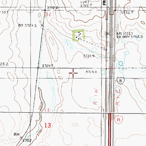 Topographic Map of Robbie Dam, MT