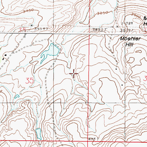 Topographic Map of Freak Out Dam, MT