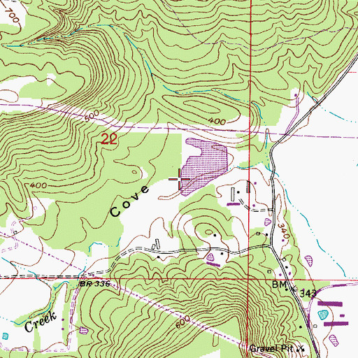 Topographic Map of West Fork Point Remove Creek Site 17 Reservoir, AR