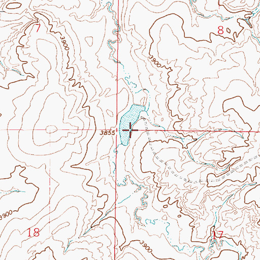 Topographic Map of Flicked BIC Dam, MT