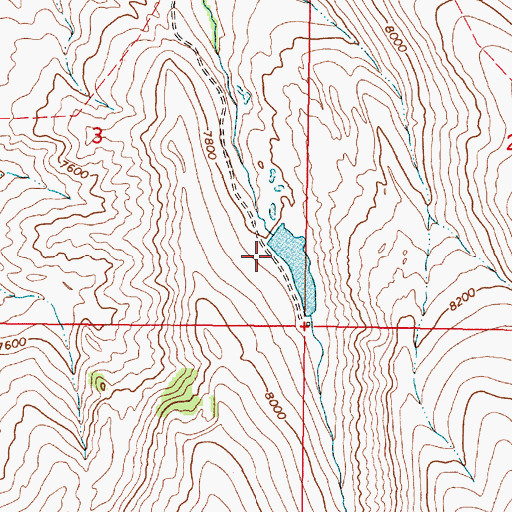 Topographic Map of Mera Dam, MT