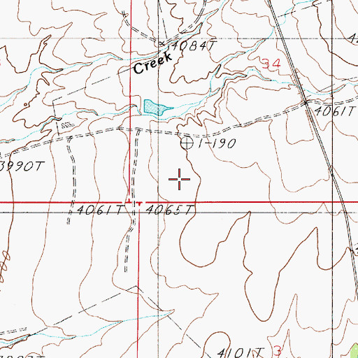 Topographic Map of Duck Fields Dam, MT