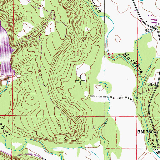 Topographic Map of West Fork Point Remove Creek Site 18 Dam, AR