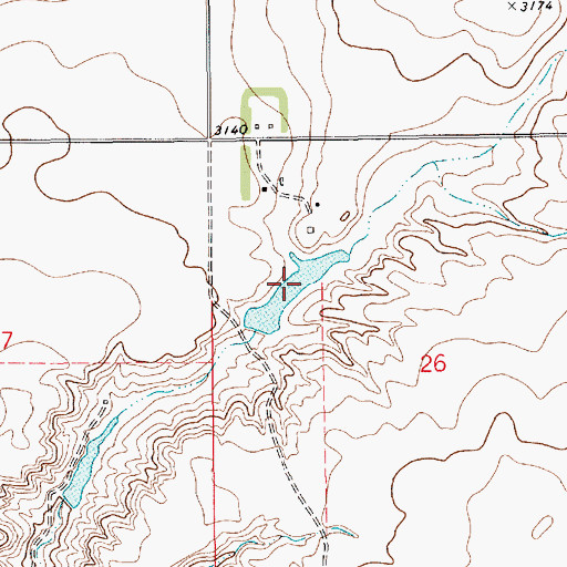 Topographic Map of Spica Dam, MT