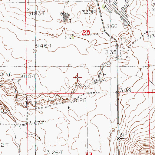 Topographic Map of Baba Blacksheep Dam, MT