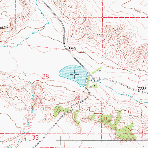 Topographic Map of Kheta Dam, MT