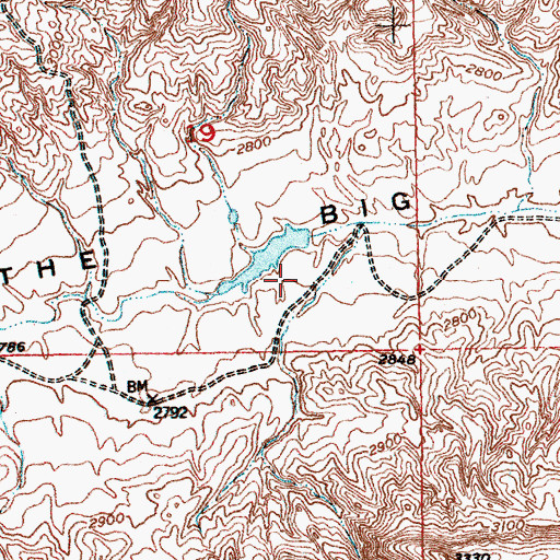 Topographic Map of PN Grazing Association Number 1 Dam, MT