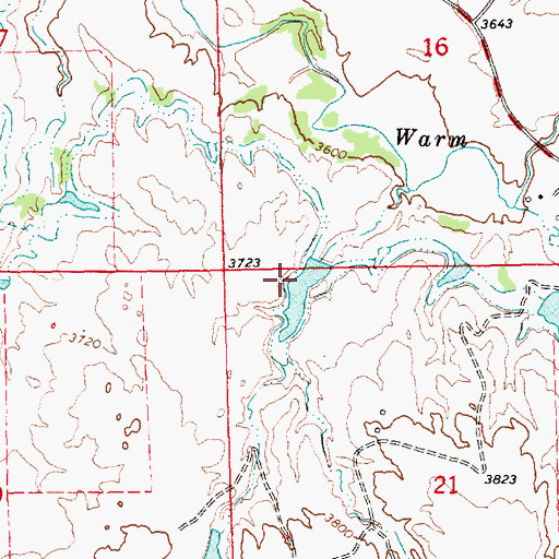 Topographic Map of Crazy Creek Reservoir Dam, MT