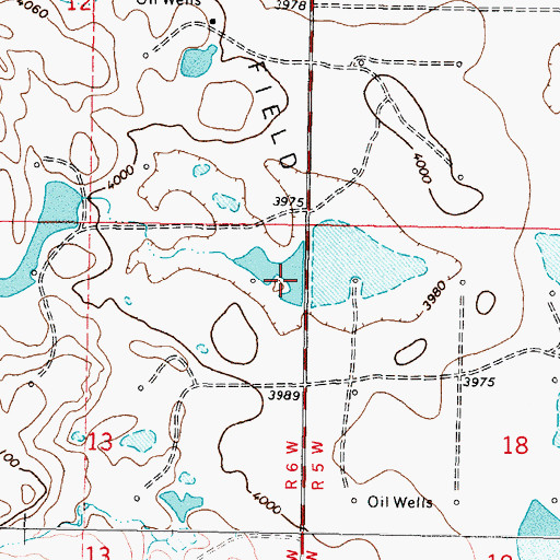 Topographic Map of Tsadi Dam, MT