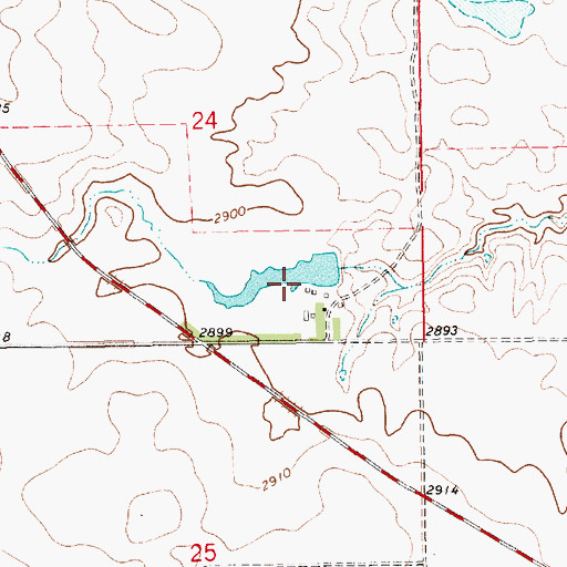 Topographic Map of Velk Dam, MT