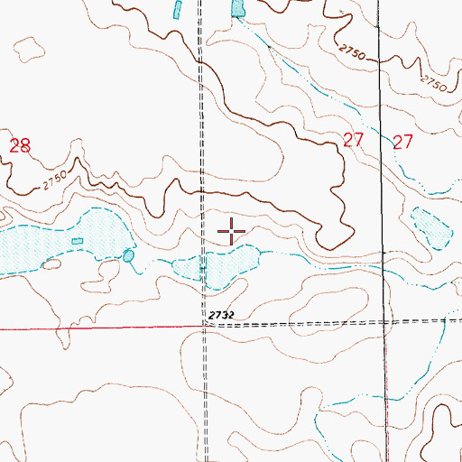 Topographic Map of Ice Skating Rink Dam, MT