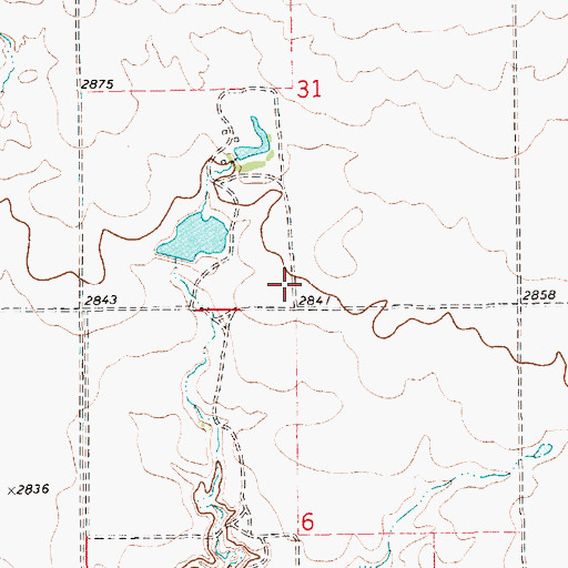 Topographic Map of Michigan Dam, MT