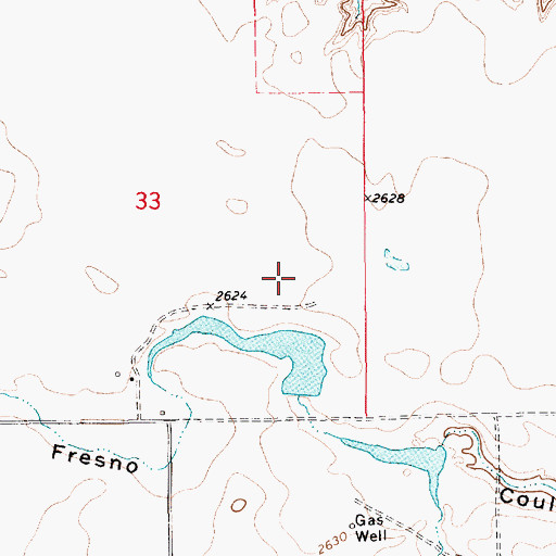 Topographic Map of California Coulee Dam, MT