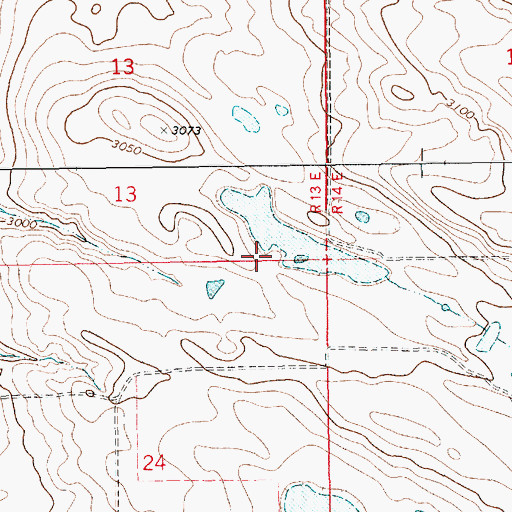 Topographic Map of Jupiter Dam, MT