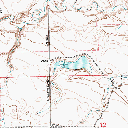 Topographic Map of Mars Dam, MT