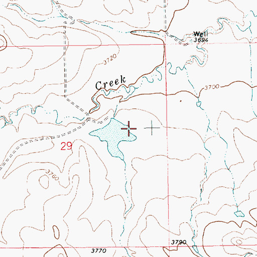 Topographic Map of Coffee Cake Dam, MT