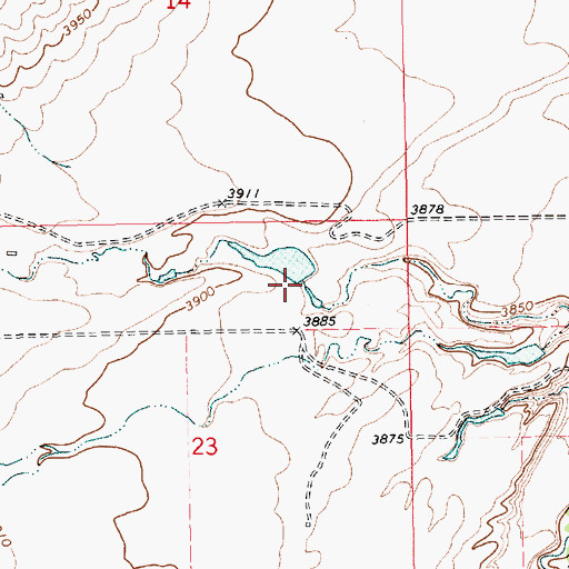 Topographic Map of Cecrle Number 1 Dam, MT