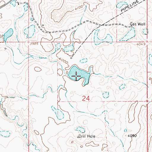 Topographic Map of Closed Doors Dam, MT