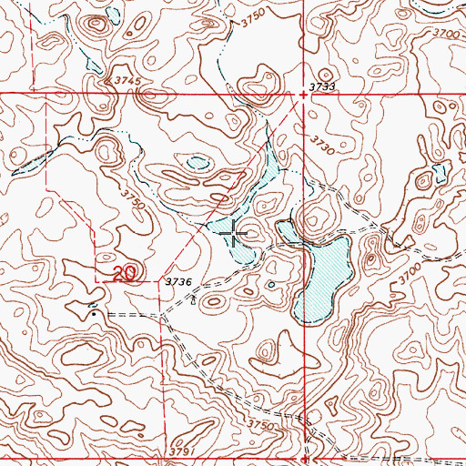 Topographic Map of Dragons Head Dam, MT