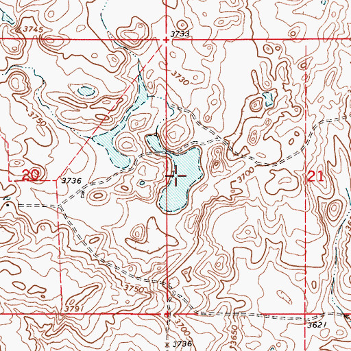 Topographic Map of Procyon Dam, MT