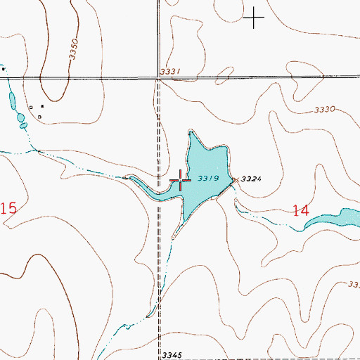 Topographic Map of Echo Reservoir Dam, MT