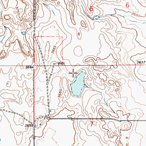 Topographic Map of Doesitall Dam, MT