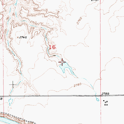 Topographic Map of Triple L Reservoir Dam, MT