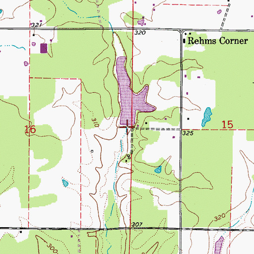 Topographic Map of Timberlake Dam, AR
