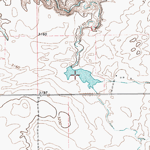 Topographic Map of Nickles Worth Dam, MT