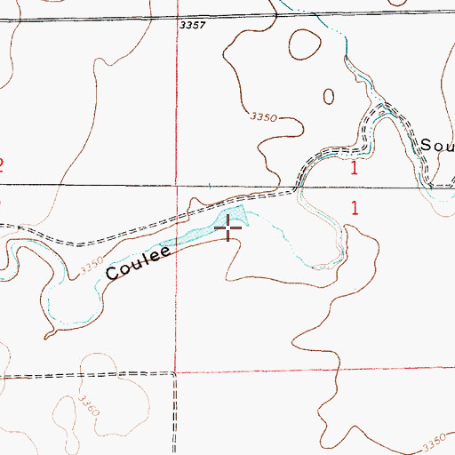Topographic Map of Berland Skorupa Berland Dam, MT