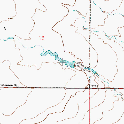 Topographic Map of Black Out Dam, MT