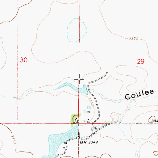 Topographic Map of Cancer Dam, MT