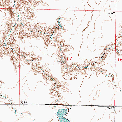 Topographic Map of Cracker Dam, MT