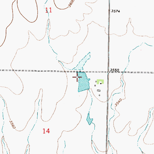 Topographic Map of Fowl Mouth Dam, MT