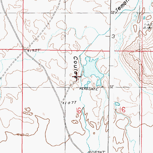 Topographic Map of Young Clemons Dam, MT