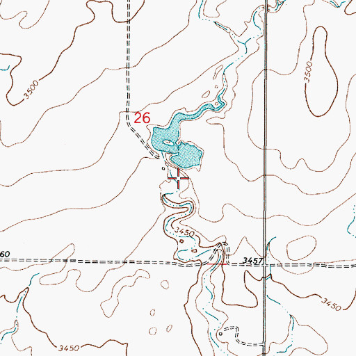 Topographic Map of Dato Dam, MT