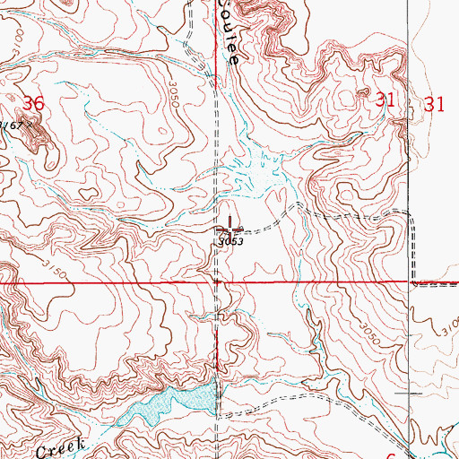 Topographic Map of Dioscuri Dam, MT
