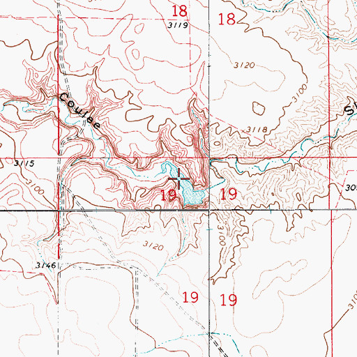 Topographic Map of Pollux Dam, MT
