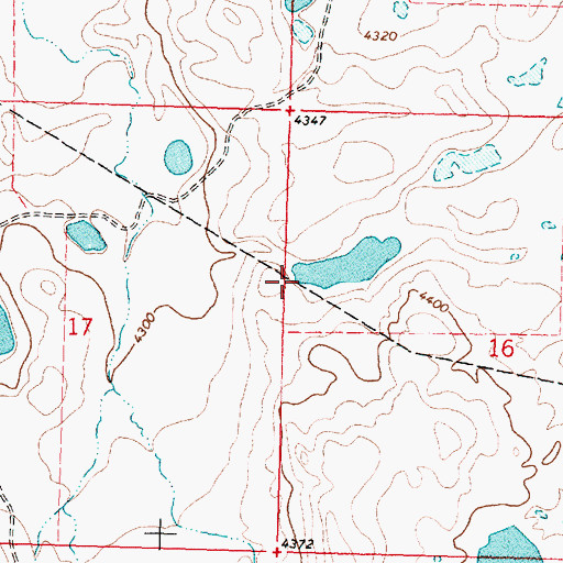 Topographic Map of Rossie the Fake Dam, MT