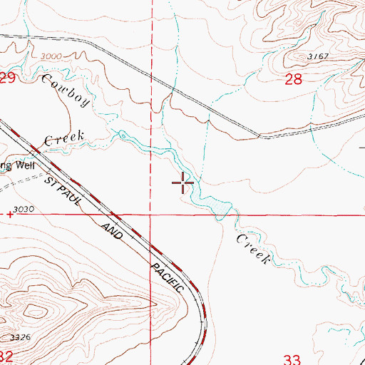 Topographic Map of Dieanira Dam, MT