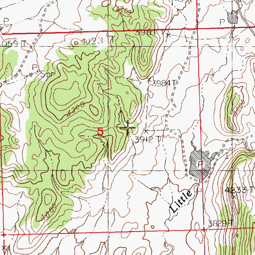 Topographic Map of Dies Irae Dam, MT