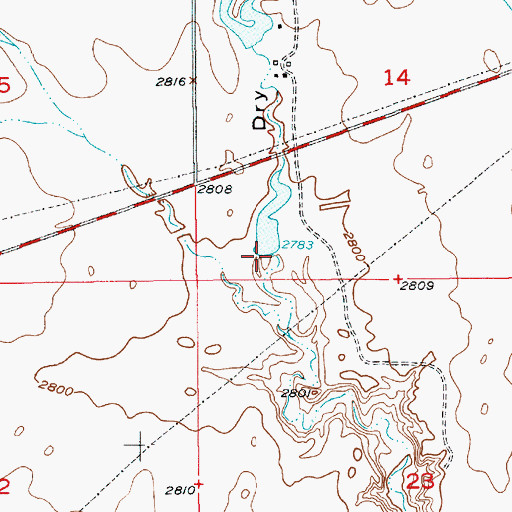 Topographic Map of Dionysia Dam, MT