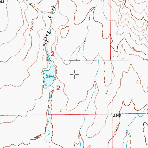 Topographic Map of Tryannosaurus Dam, MT