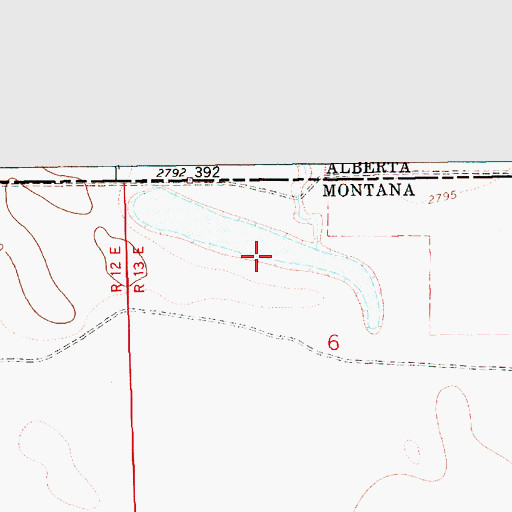 Topographic Map of Fuago Dam, MT