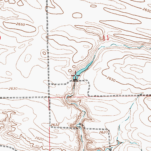 Topographic Map of Mister Mito Bars Dam, MT