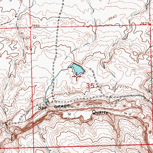 Topographic Map of Indian Bathtub Dam, MT
